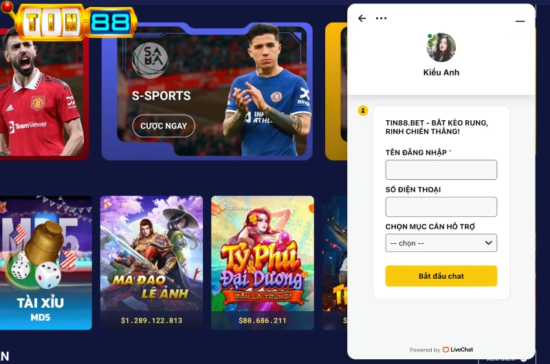 Live Chat là cách liên lạc nhận phản hồi từ nền tảng trong vòng 5 phút đồng hồ